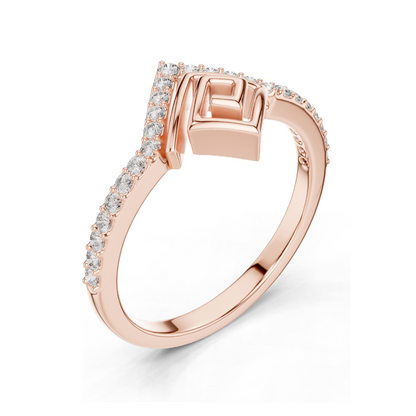 Lab-Grown Diamond Ladies Ring | 0.232 CT VVS-VS Clarity | 18KT, 14KT, 10KT Gold & 925 Silver | Rose, Yellow, White Gold | Moissanite Option