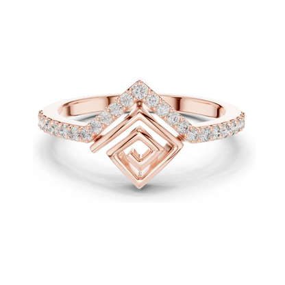 Lab-Grown Diamond Ladies Ring | 0.232 CT VVS-VS Clarity | 18KT, 14KT, 10KT Gold & 925 Silver | Rose, Yellow, White Gold | Moissanite Option