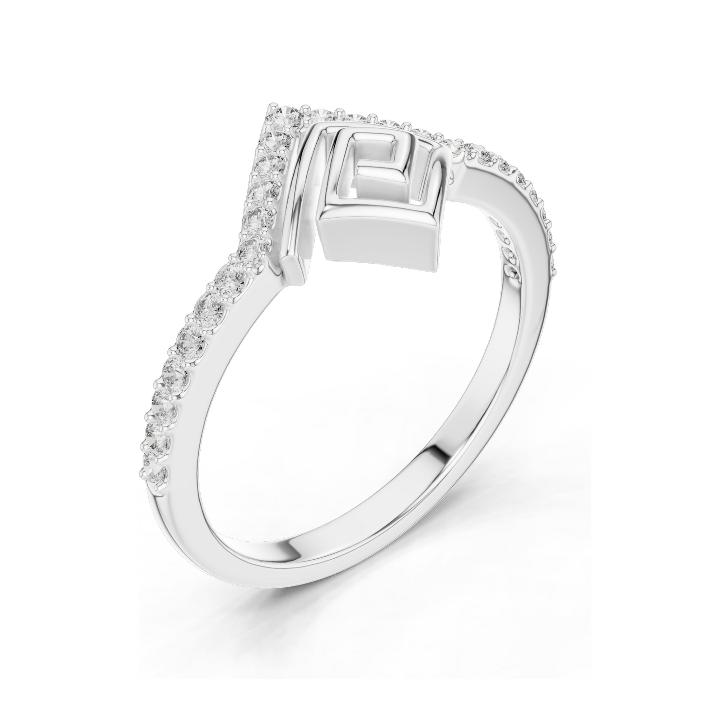 Lab-Grown Diamond Ladies Ring | 0.232 CT VVS-VS Clarity | 18KT, 14KT, 10KT Gold & 925 Silver | Rose, Yellow, White Gold | Moissanite Option