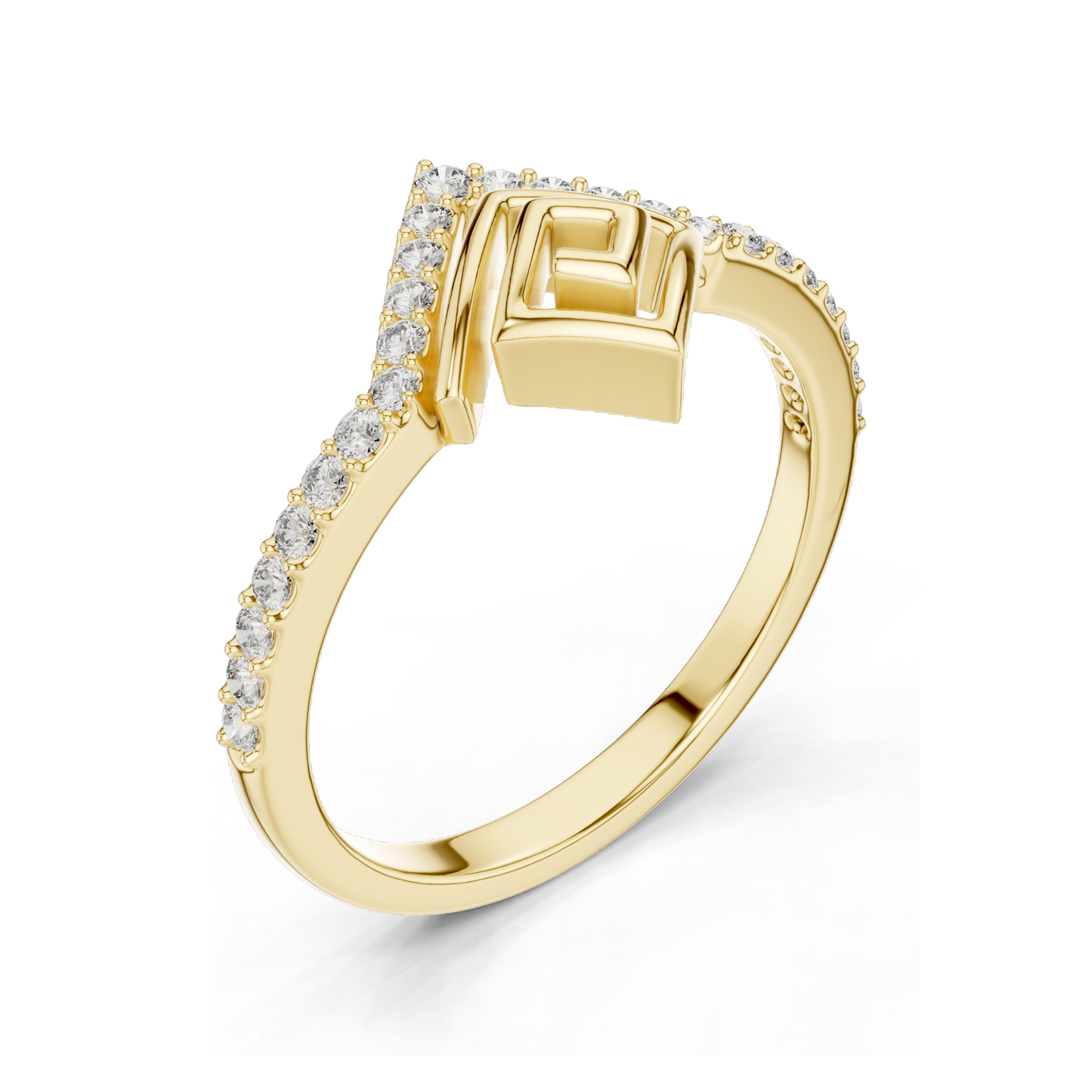 Lab-Grown Diamond Ladies Ring | 0.232 CT VVS-VS Clarity | 18KT, 14KT, 10KT Gold & 925 Silver | Rose, Yellow, White Gold | Moissanite Option