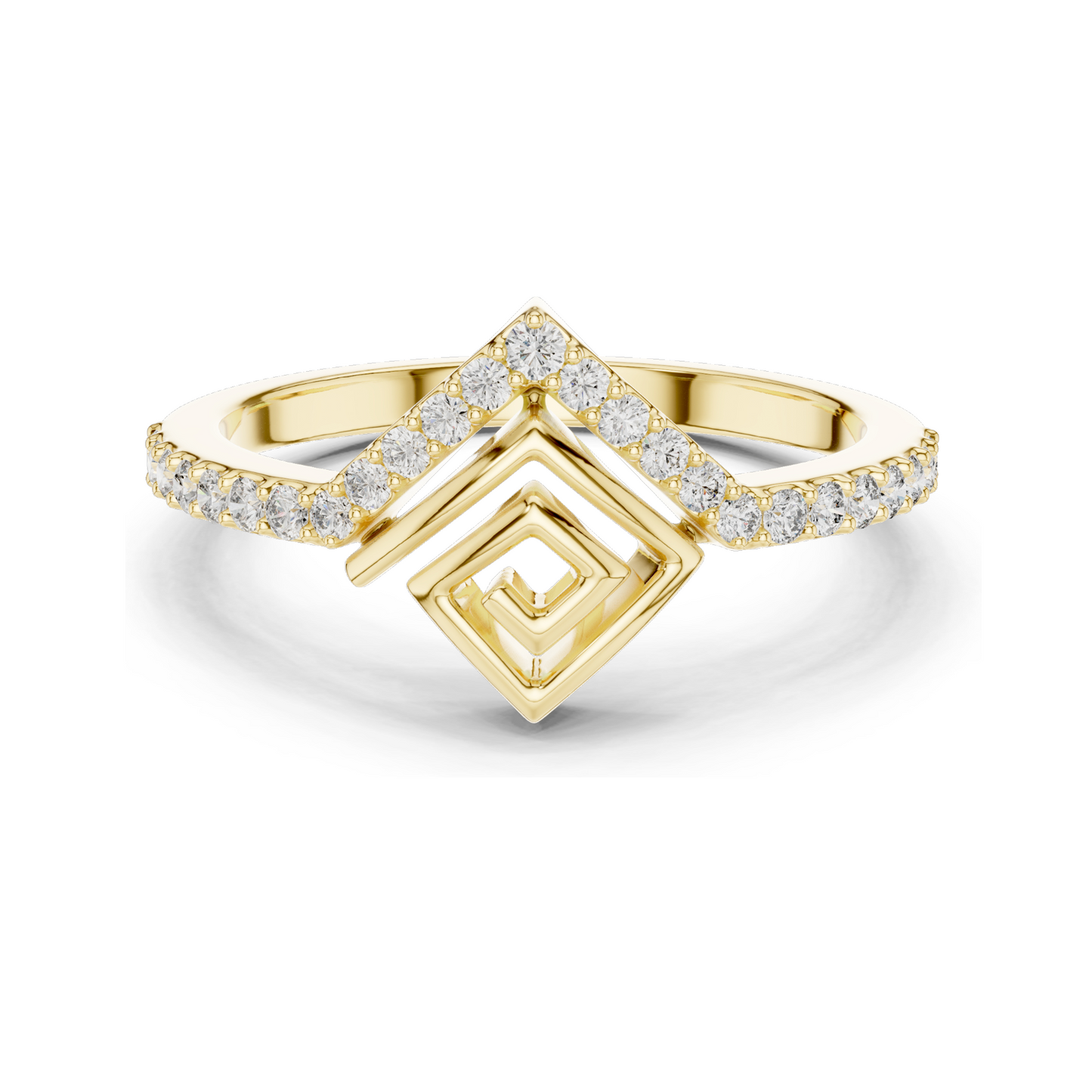 Lab-Grown Diamond Ladies Ring | 0.232 CT VVS-VS Clarity | 18KT, 14KT, 10KT Gold & 925 Silver | Rose, Yellow, White Gold | Moissanite Option