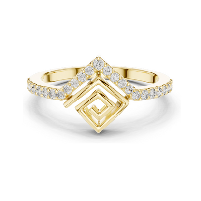 Lab-Grown Diamond Ladies Ring | 0.232 CT VVS-VS Clarity | 18KT, 14KT, 10KT Gold & 925 Silver | Rose, Yellow, White Gold | Moissanite Option