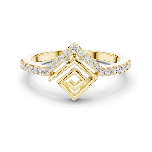 Lab-Grown Diamond Ladies Ring | 0.232 CT VVS-VS Clarity | 18KT, 14KT, 10KT Gold & 925 Silver | Rose, Yellow, White Gold | Moissanite Option