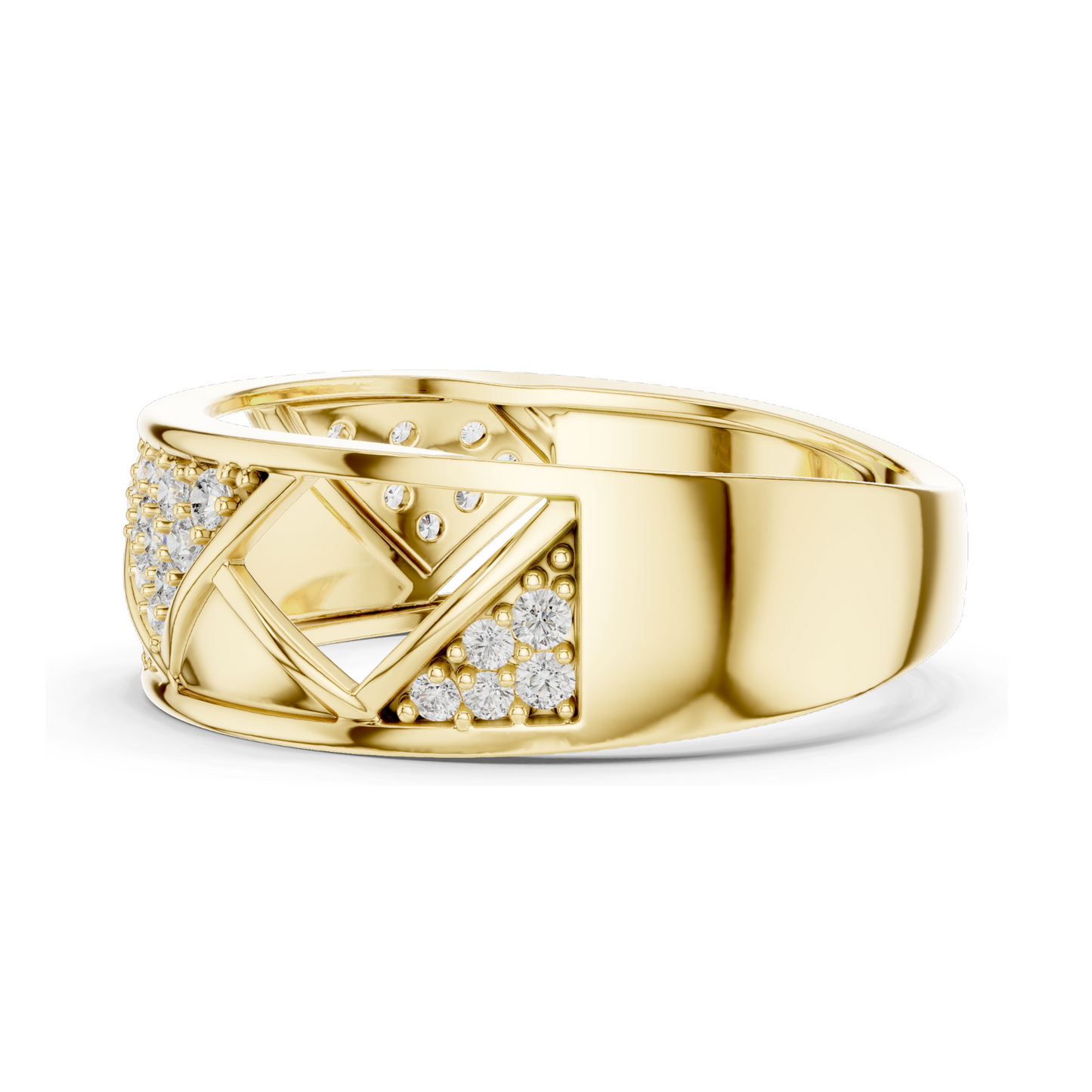 0.319 CT Lab Diamond Criss-Cross Ladies Ring | VVS-VS EF Clarity | 18KT, 14KT, 10KT Gold & 925 Silver | Rose, Yellow, White Gold & Moissanite Options