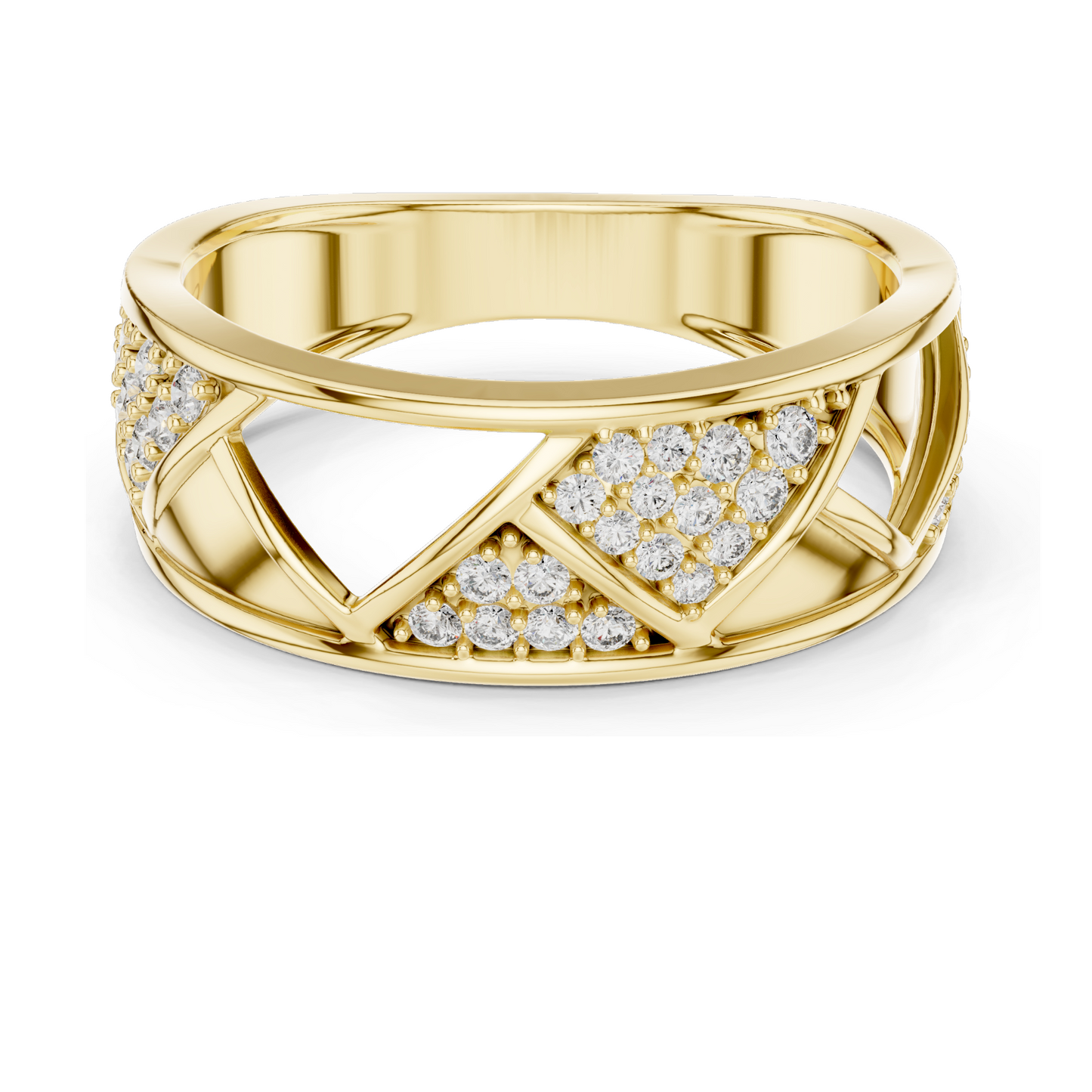 0.319 CT Lab Diamond Criss-Cross Ladies Ring | VVS-VS EF Clarity | 18KT, 14KT, 10KT Gold & 925 Silver | Rose, Yellow, White Gold & Moissanite Options