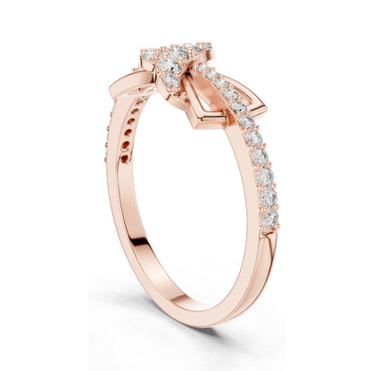 0.33 CT Lab-Grown Diamond Infinity Twist Ring for Women | VVS-VS EF Clarity | 18KT, 14KT, 10KT Gold & 925 Silver | Rose, Yellow, White Gold & Moissanite Options