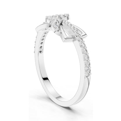 0.33 CT Lab-Grown Diamond Infinity Twist Ring for Women | VVS-VS EF Clarity | 18KT, 14KT, 10KT Gold & 925 Silver | Rose, Yellow, White Gold & Moissanite Options