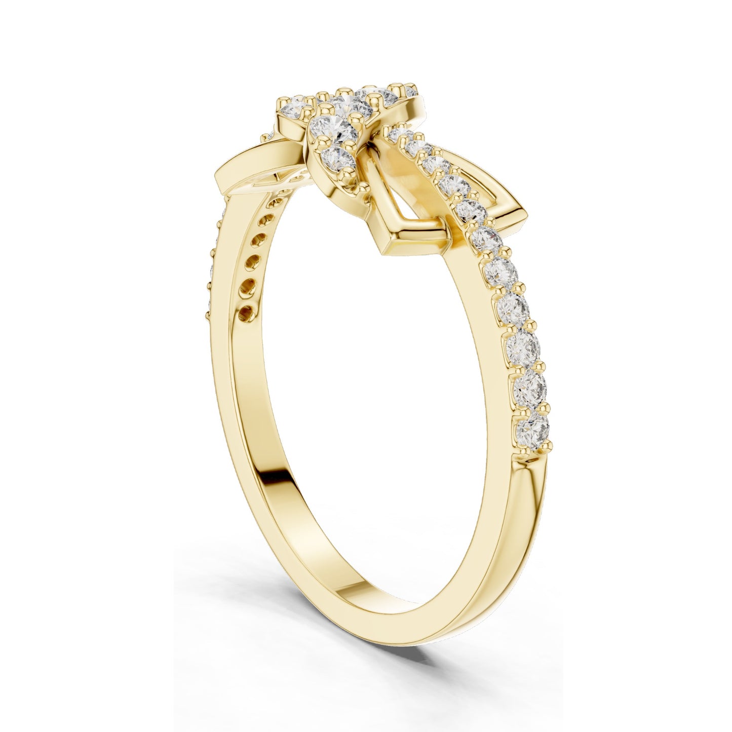 0.33 CT Lab-Grown Diamond Infinity Twist Ring for Women | VVS-VS EF Clarity | 18KT, 14KT, 10KT Gold & 925 Silver | Rose, Yellow, White Gold & Moissanite Options
