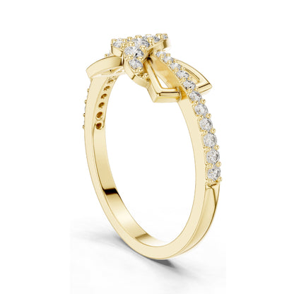 0.33 CT Lab-Grown Diamond Infinity Twist Ring for Women | VVS-VS EF Clarity | 18KT, 14KT, 10KT Gold & 925 Silver | Rose, Yellow, White Gold & Moissanite Options