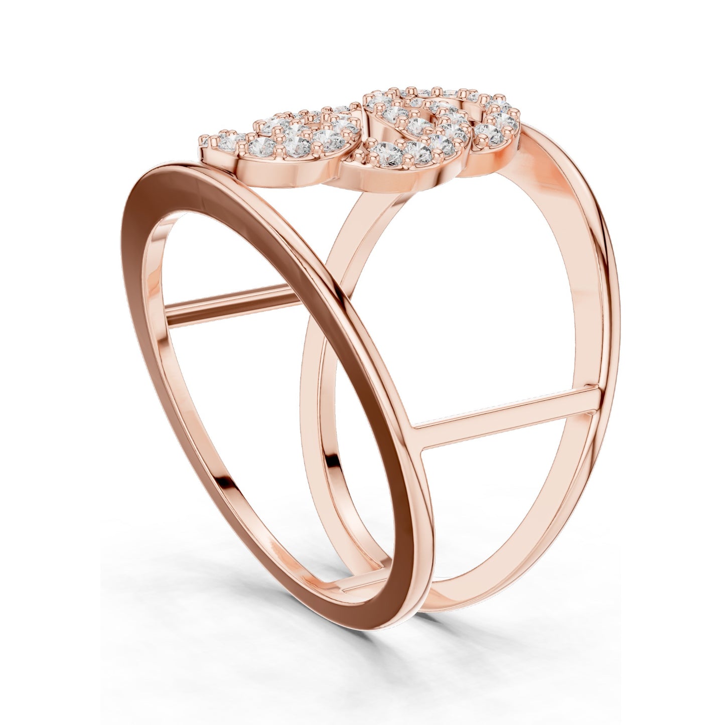 0.294 CT Lab Diamond Triple Circle Ring for Women | VVS-VS EF Clarity | 18KT, 14KT, 10KT Gold & 925 Silver | Moissanite & Diamond Options