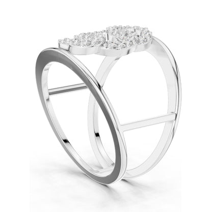 0.294 CT Lab Diamond Triple Circle Ring for Women | VVS-VS EF Clarity | 18KT, 14KT, 10KT Gold & 925 Silver | Moissanite & Diamond Options