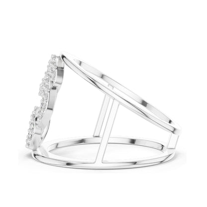 0.294 CT Lab Diamond Triple Circle Ring for Women | VVS-VS EF Clarity | 18KT, 14KT, 10KT Gold & 925 Silver | Moissanite & Diamond Options