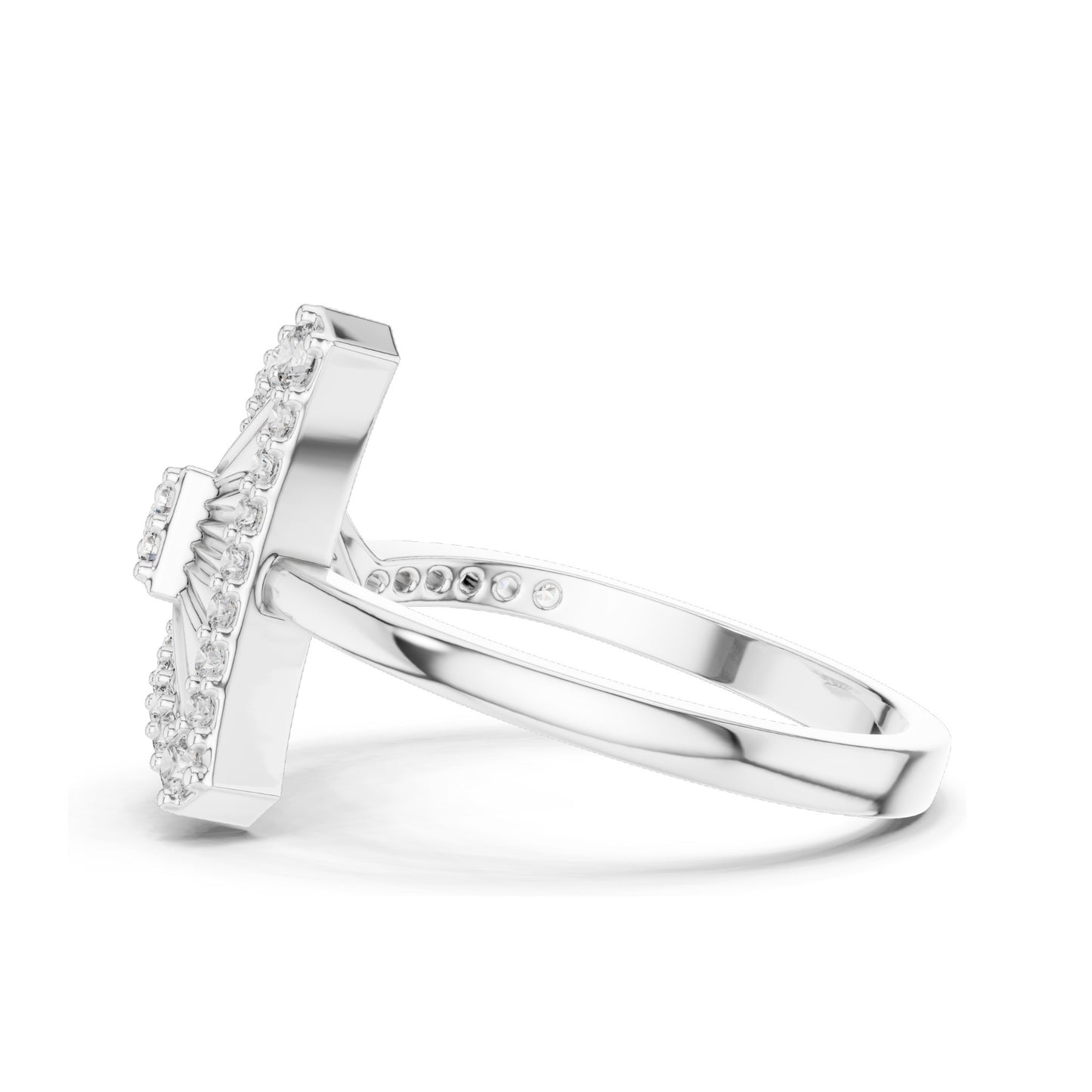 0.337 CT Triangle Shape Lab Diamond Ring for Women | VVS-VS EF Clarity | 18KT, 14KT, 10KT Gold & 925 Silver | Rose, Yellow, White Gold & Moissanite Options