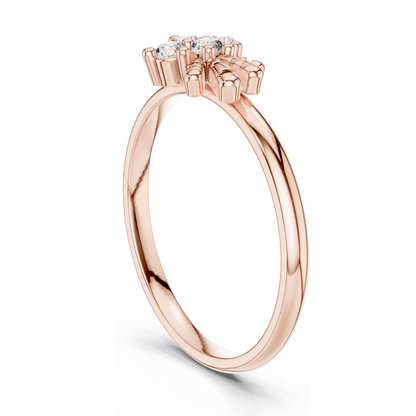 0.12 CT Lab Grown Diamond Ring | VVS-VS EF Clarity | 18KT, 14KT, 10KT Gold & 925 Silver | Rose, Yellow, White Gold & Moissanite Options