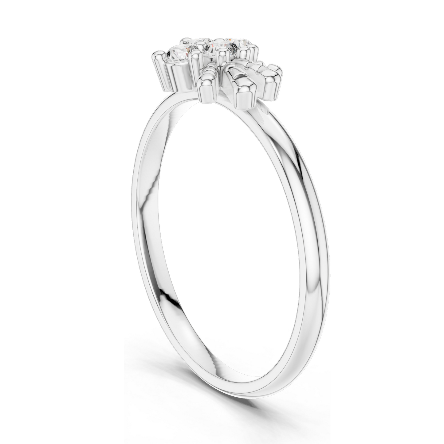 0.12 CT Lab Grown Diamond Ring | VVS-VS EF Clarity | 18KT, 14KT, 10KT Gold & 925 Silver | Rose, Yellow, White Gold & Moissanite Options