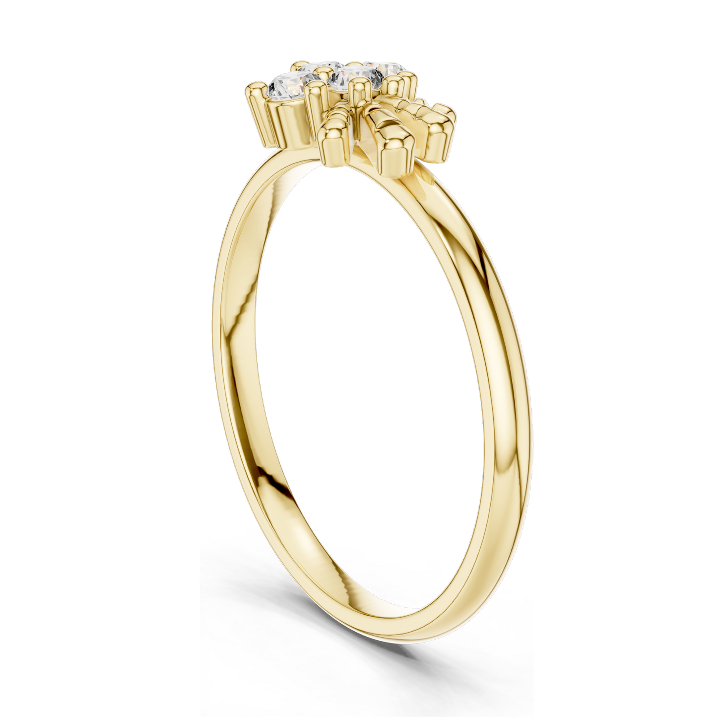 0.12 CT Lab Grown Diamond Ring | VVS-VS EF Clarity | 18KT, 14KT, 10KT Gold & 925 Silver | Rose, Yellow, White Gold & Moissanite Options