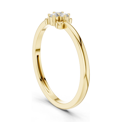 Lab Diamond Cluster Ring for Women | VVS-VS EF Clarity | 18KT, 14KT, 10KT Gold & 925 Silver | Rose, Yellow, White Gold Options