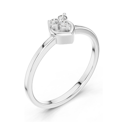 0.69 CT Lab Diamond Heart-Shaped Ring for Women | VVS-VS Clarity | 18KT, 14KT, 10KT Gold & 925 Silver | Rose, Yellow, White Gold & Moissanite Options