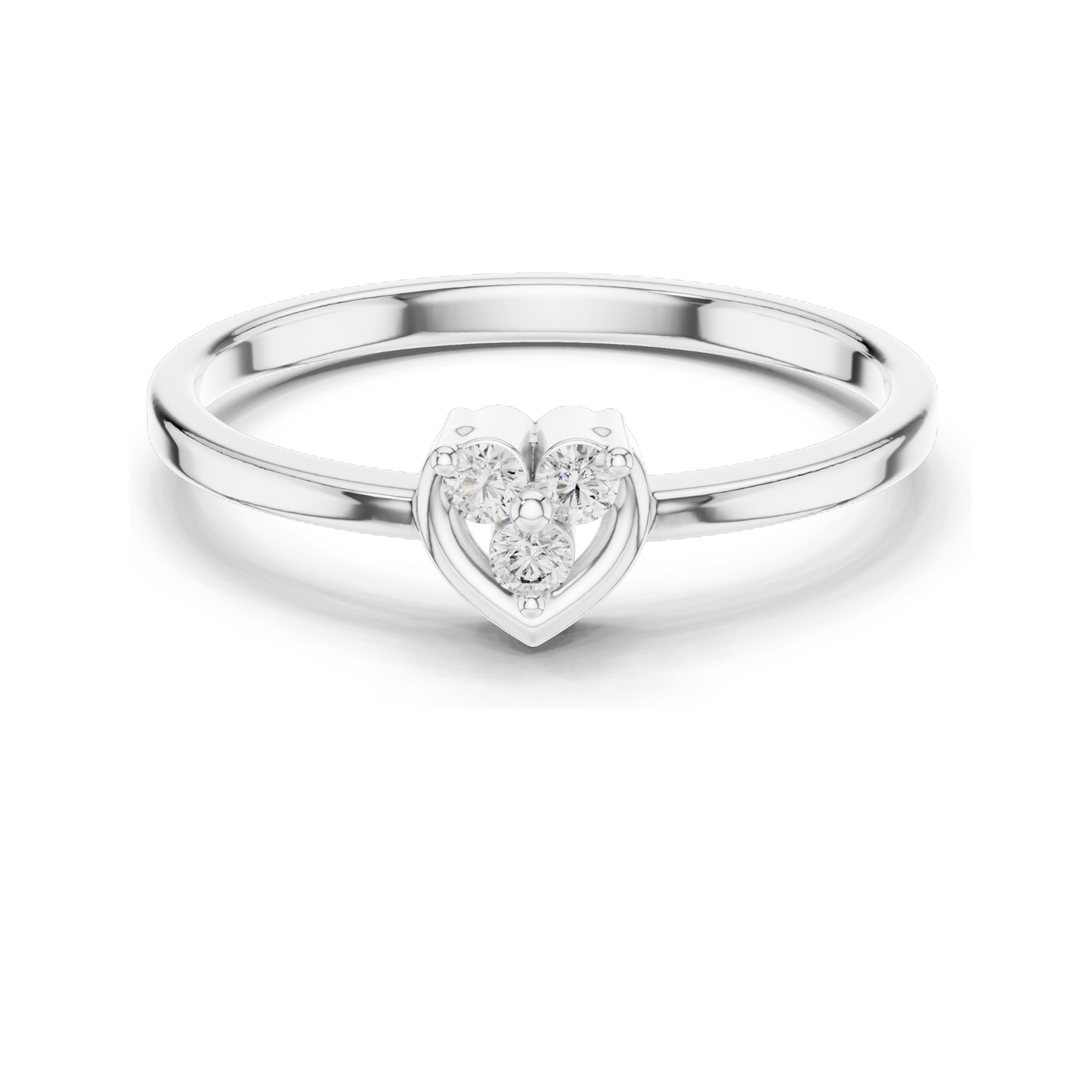 0.69 CT Lab Diamond Heart-Shaped Ring for Women | VVS-VS Clarity | 18KT, 14KT, 10KT Gold & 925 Silver | Rose, Yellow, White Gold & Moissanite Options