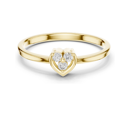 0.69 CT Lab Diamond Heart-Shaped Ring for Women | VVS-VS Clarity | 18KT, 14KT, 10KT Gold & 925 Silver | Rose, Yellow, White Gold & Moissanite Options