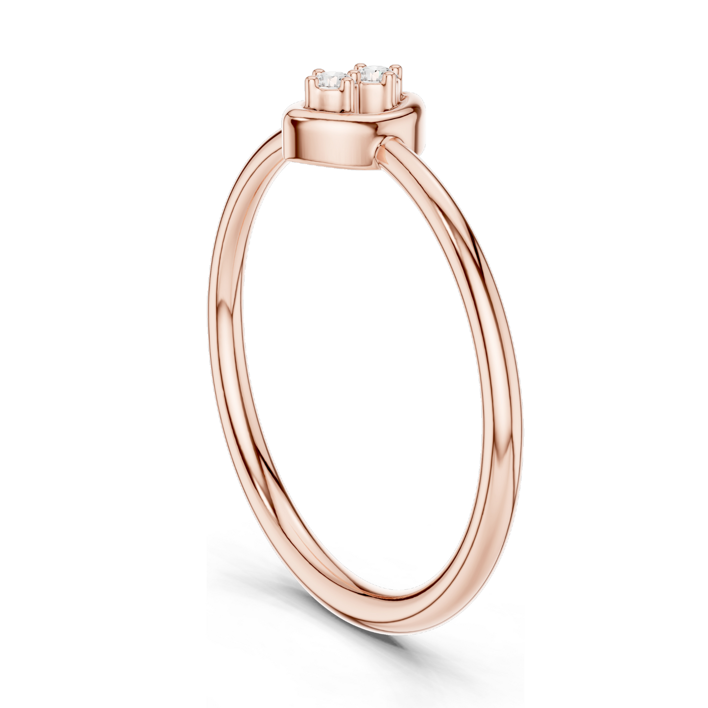 0.135 CT Lab-Grown Diamond Ring for Women | VVS-VS EF Clarity | 18KT, 14KT, 10KT Gold & 925 Silver | Rose, Yellow, White Gold & Moissanite Options