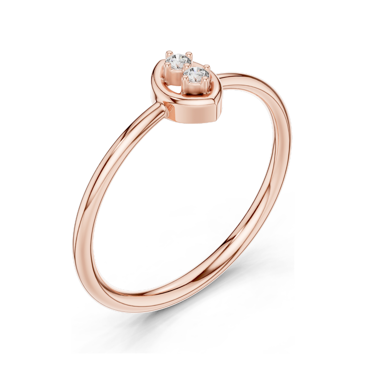 0.135 CT Lab-Grown Diamond Ring for Women | VVS-VS EF Clarity | 18KT, 14KT, 10KT Gold & 925 Silver | Rose, Yellow, White Gold & Moissanite Options