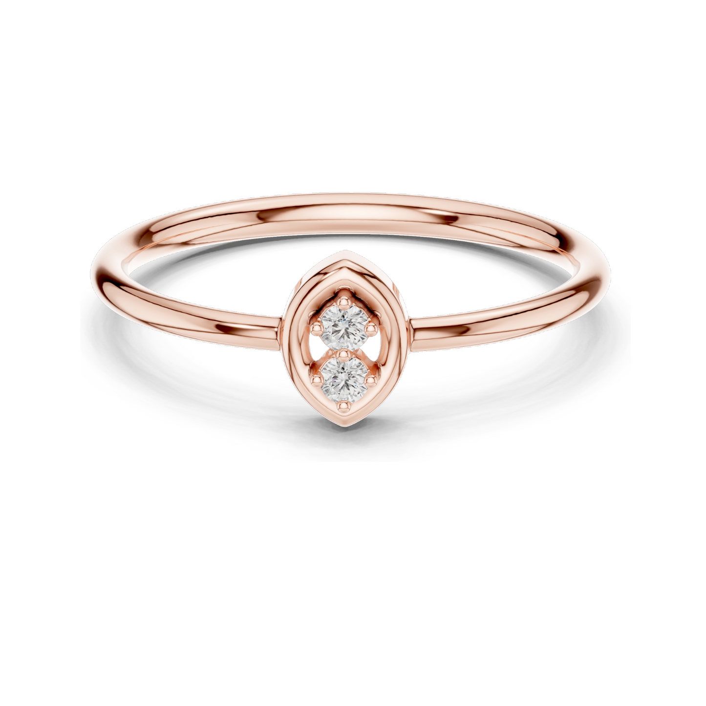 0.135 CT Lab-Grown Diamond Ring for Women | VVS-VS EF Clarity | 18KT, 14KT, 10KT Gold & 925 Silver | Rose, Yellow, White Gold & Moissanite Options