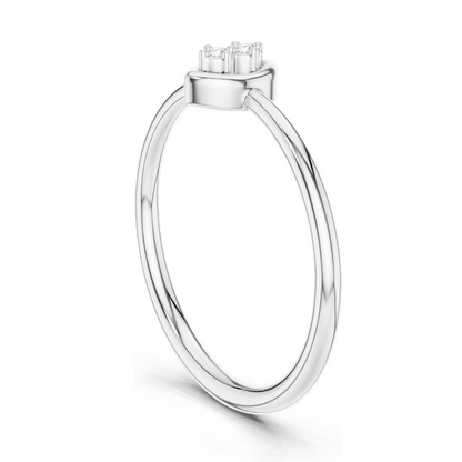 0.135 CT Lab-Grown Diamond Ring for Women | VVS-VS EF Clarity | 18KT, 14KT, 10KT Gold & 925 Silver | Rose, Yellow, White Gold & Moissanite Options