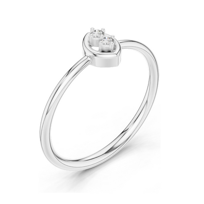 0.135 CT Lab-Grown Diamond Ring for Women | VVS-VS EF Clarity | 18KT, 14KT, 10KT Gold & 925 Silver | Rose, Yellow, White Gold & Moissanite Options