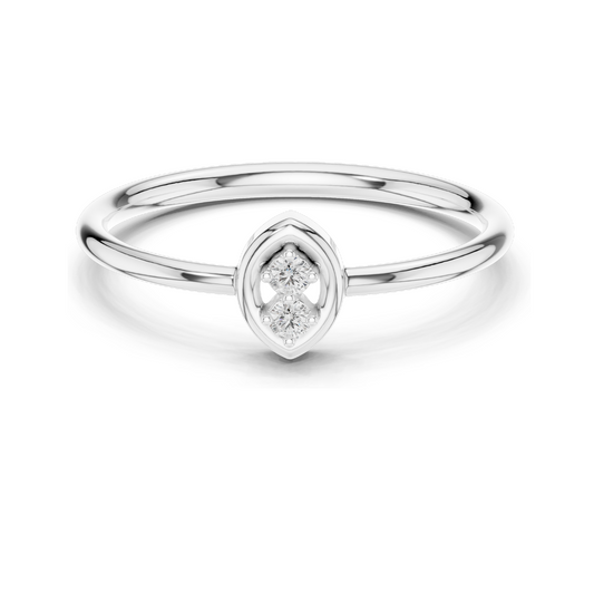 0.135 CT Lab-Grown Diamond Ring for Women | VVS-VS EF Clarity | 18KT, 14KT, 10KT Gold & 925 Silver | Rose, Yellow, White Gold & Moissanite Options