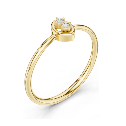 0.135 CT Lab-Grown Diamond Ring for Women | VVS-VS EF Clarity | 18KT, 14KT, 10KT Gold & 925 Silver | Rose, Yellow, White Gold & Moissanite Options