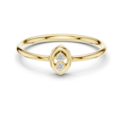 0.135 CT Lab-Grown Diamond Ring for Women | VVS-VS EF Clarity | 18KT, 14KT, 10KT Gold & 925 Silver | Rose, Yellow, White Gold & Moissanite Options