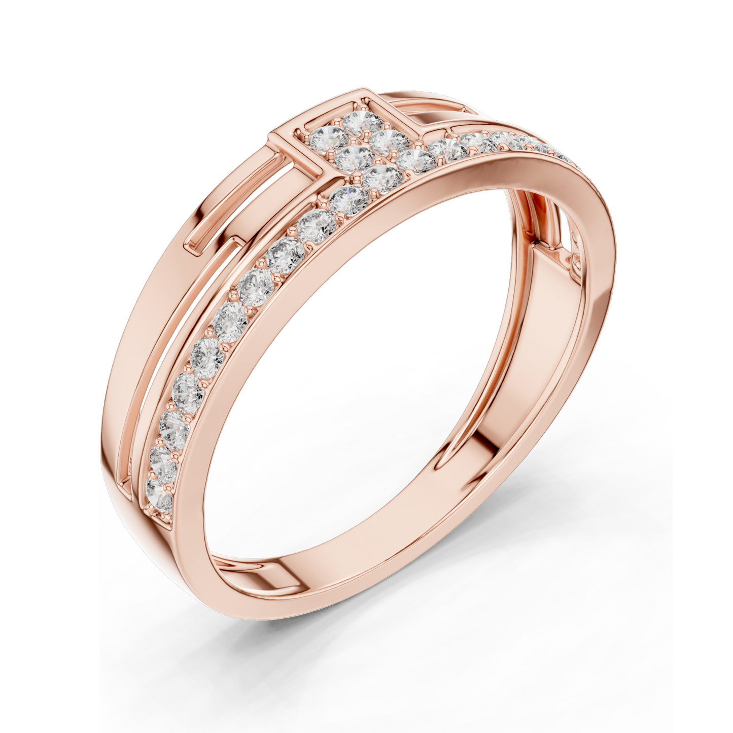 0.312 CT Lab Diamond Ring for Women | VVS-VS Clarity | 18KT, 14KT, 10KT Gold & 925 Silver | Rose, Yellow, White Gold & Moissanite Options