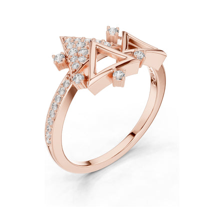 0.247 CT Lab-Grown VVS-VS EF Round Brilliant Diamond Ring for Women | 18KT, 14KT, 10KT Gold & 925 Silver | Moissanite Options | Rose, Yellow, White Gold