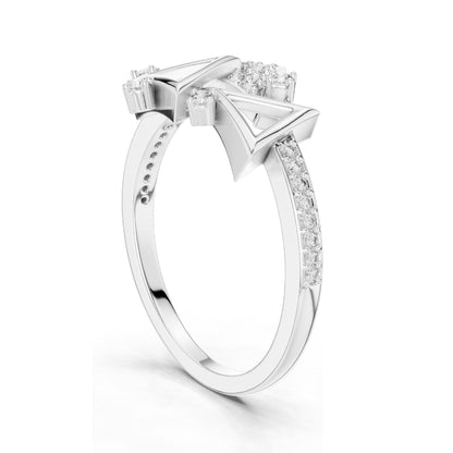 0.247 CT Lab-Grown VVS-VS EF Round Brilliant Diamond Ring for Women | 18KT, 14KT, 10KT Gold & 925 Silver | Moissanite Options | Rose, Yellow, White Gold