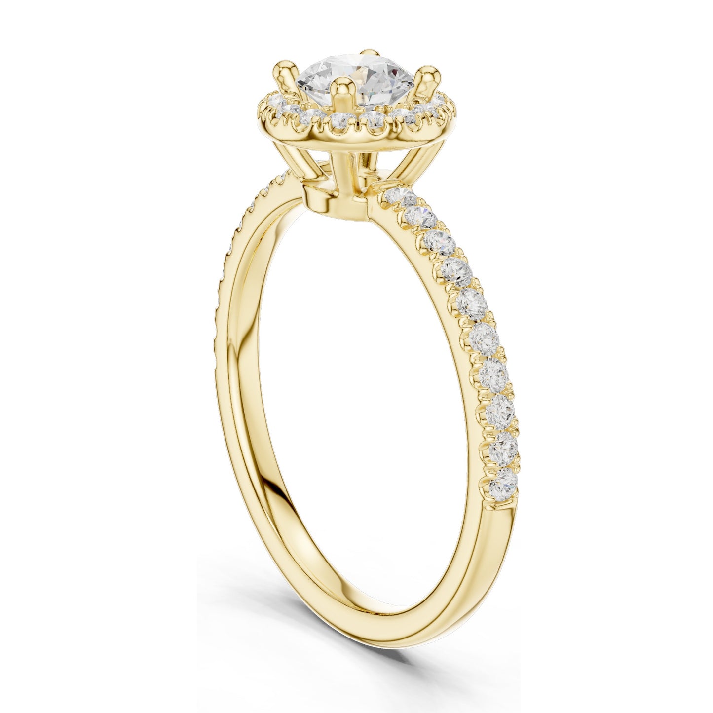 0.868 CT Lab Diamond Halo Engagement Ring for Women | VVS-VS EF Clarity | 18KT, 14KT, 10KT Gold & 925 Silver | Moissanite Option | Rose, Yellow, White Gold