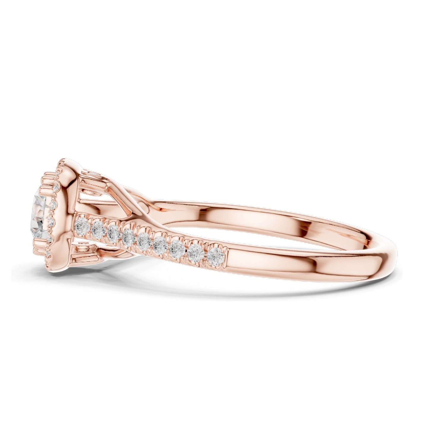0.79 CT Lab Diamond Cushion Cut Halo Engagement Ring for Women | VVS-VS EF Clarity | 18KT, 14KT, 10KT Gold & 925 Silver | Rose, Yellow, White Gold & Moissanite Options