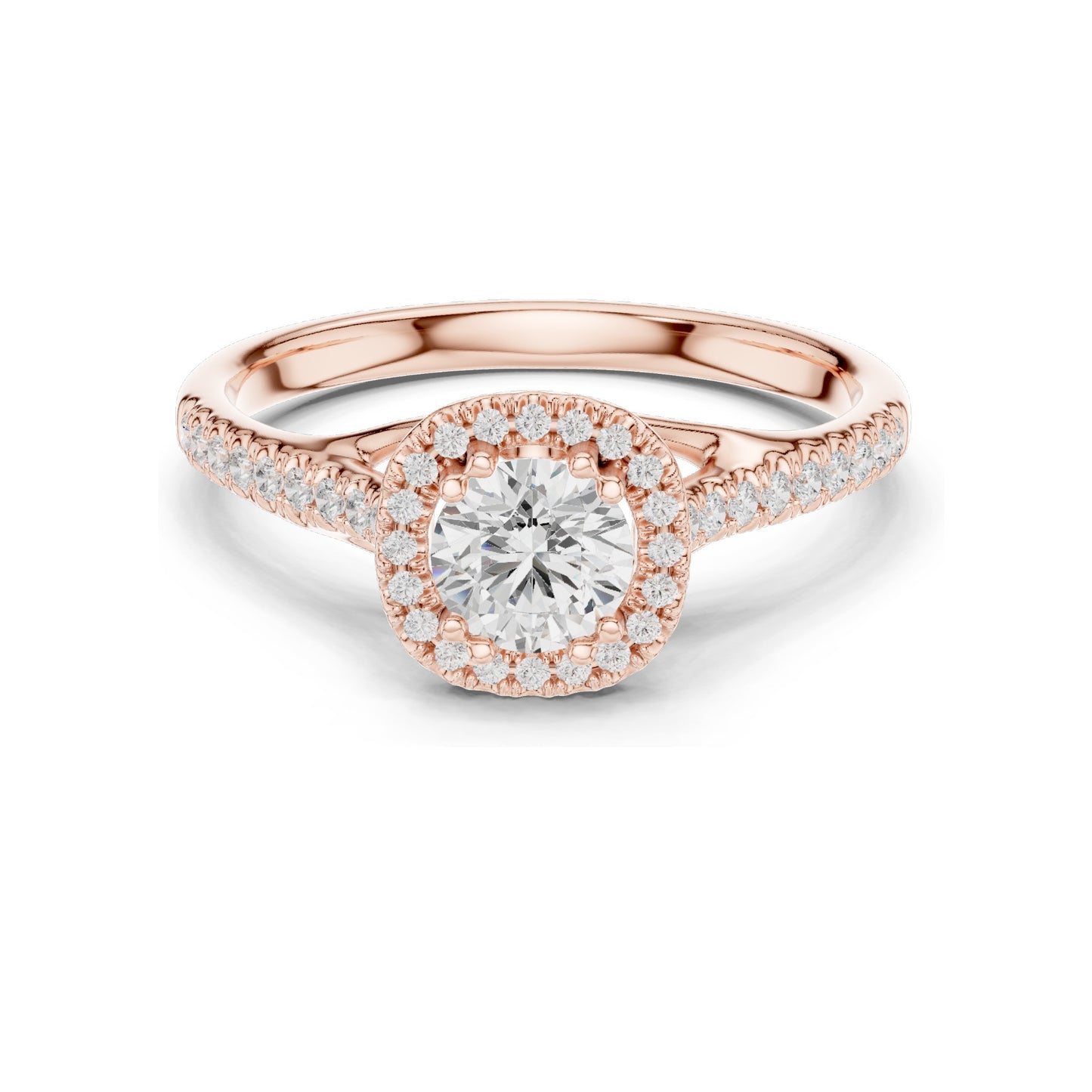 0.79 CT Lab Diamond Cushion Cut Halo Engagement Ring for Women | VVS-VS EF Clarity | 18KT, 14KT, 10KT Gold & 925 Silver | Rose, Yellow, White Gold & Moissanite Options