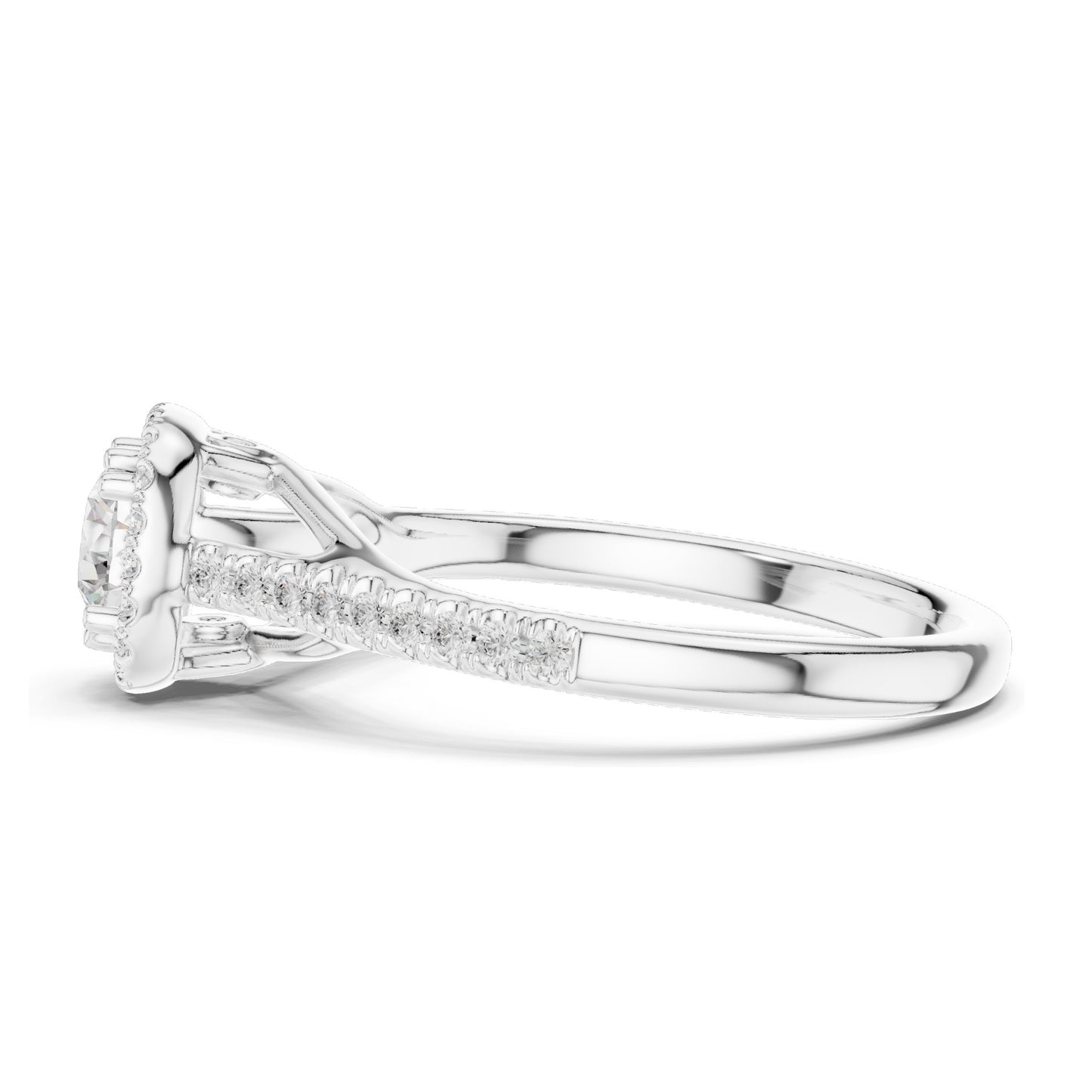 0.79 CT Lab Diamond Cushion Cut Halo Engagement Ring for Women | VVS-VS EF Clarity | 18KT, 14KT, 10KT Gold & 925 Silver | Rose, Yellow, White Gold & Moissanite Options