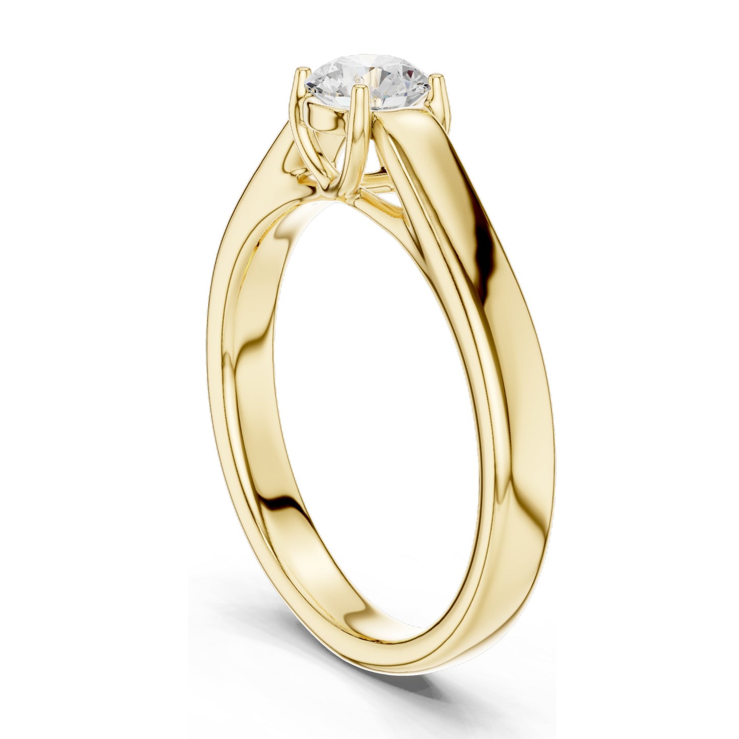 0.5 CT Round Brilliant Lab Diamond Solitaire Engagement Ring | VVS-VS EF Clarity | 18KT, 14KT, 10KT Gold & 925 Silver | Rose, Yellow, White Gold & Moissanite Options
