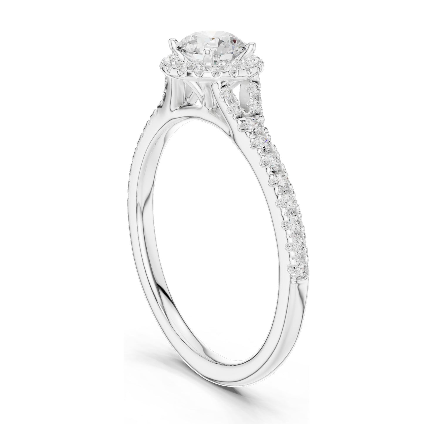 1.124 CT Round Brilliant Lab Diamond Halo Engagement Ring | VVS-VS EF Clarity | 18KT, 14KT, 10KT Gold & 925 Silver | Moissanite & Rose, Yellow, White Gold Options