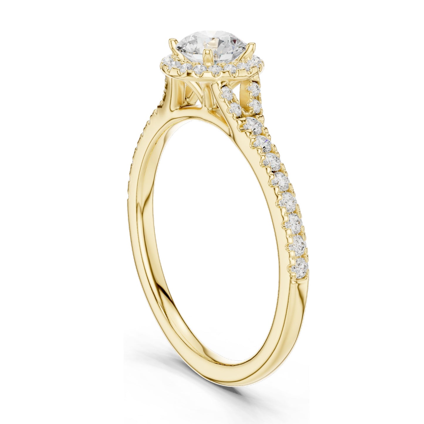 0.828 CT Round Brilliant Halo Lab Diamond Engagement Ring for Women | VVS-VS EF Clarity | 18KT, 14KT, 10KT Gold & 925 Silver | Moissanite Option | Rose, Yellow, White Gold