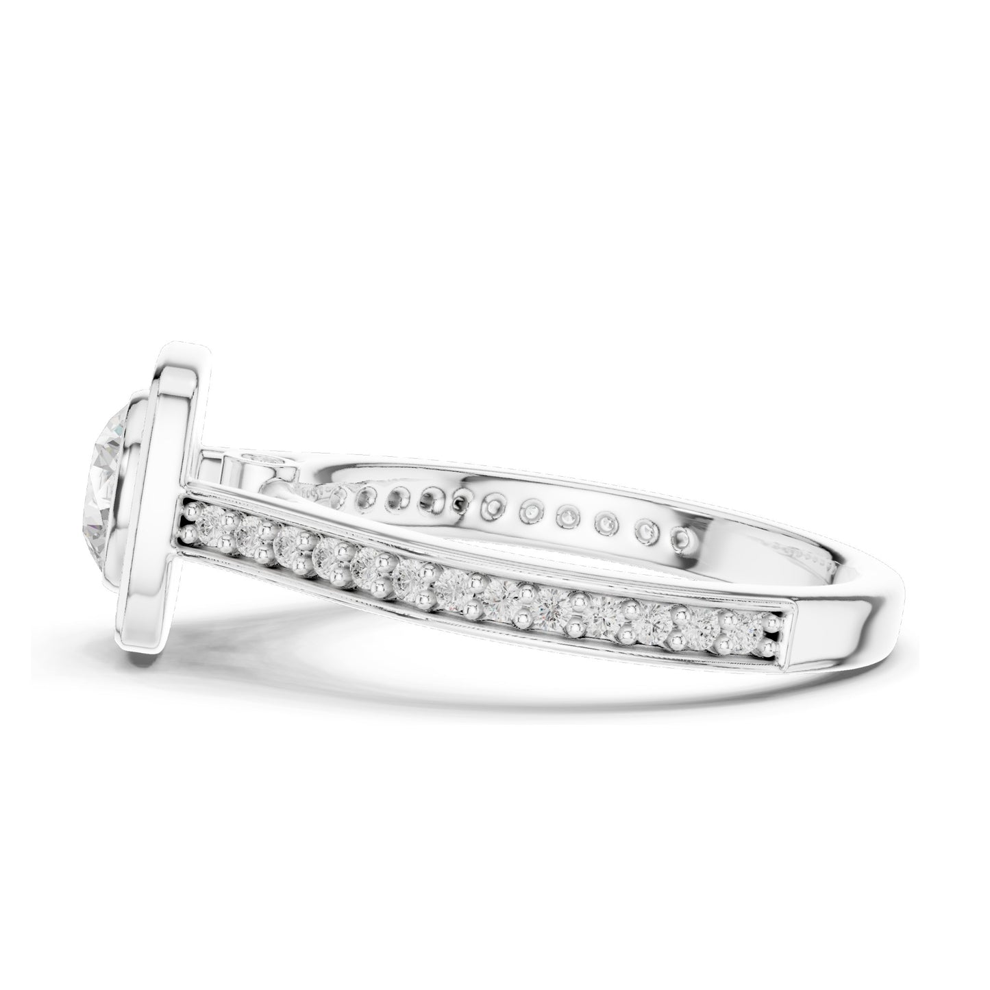 1.066 CT Round Brilliant Lab Diamond Halo Engagement Ring | VVS-VS EF Clarity | 18KT, 14KT, 10KT Gold & 925 Silver | Moissanite & Rose, Yellow, White Gold Options