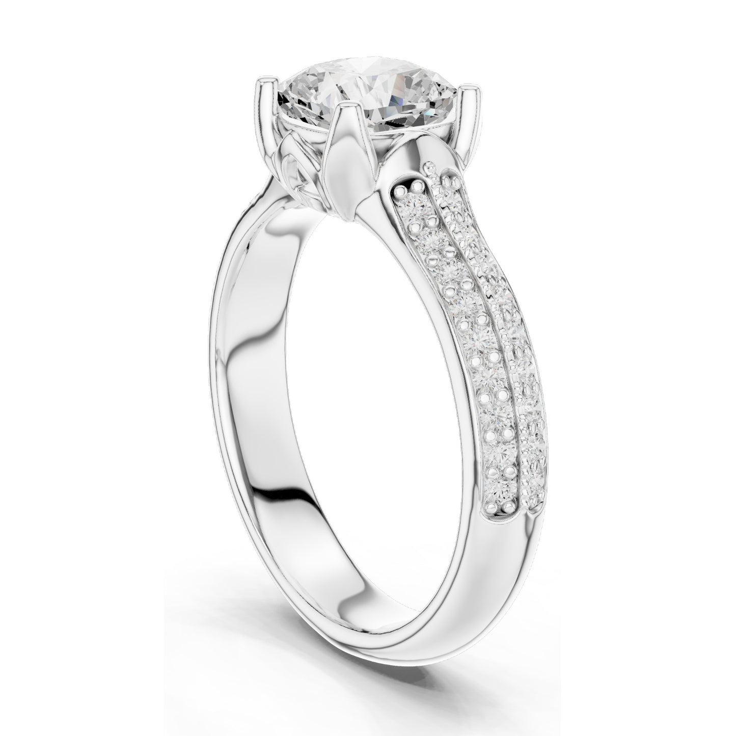 1.86 CT Cushion Cut Lab Diamond Engagement Ring for Women | VVS-VS EF Clarity | 18KT, 14KT, 10KT Gold & 925 Silver | Moissanite & Diamond Options | Rose, Yellow, White Gold