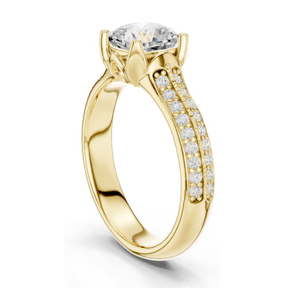 1.86 CT Cushion Cut Lab Diamond Engagement Ring for Women | VVS-VS EF Clarity | 18KT, 14KT, 10KT Gold & 925 Silver | Moissanite & Diamond Options | Rose, Yellow, White Gold