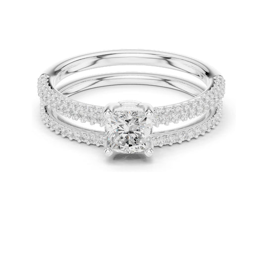 1.02 CT Cushion Cut Lab Diamond Engagement Ring for Women | VVS-VS EF Clarity | 18KT, 14KT, 10KT Gold & 925 Silver | Rose, Yellow, White Gold & Moissanite Options