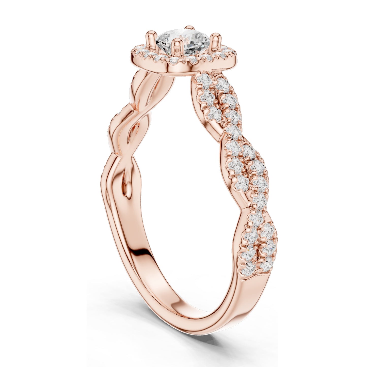 0.858 CT Cushion Cut Lab Diamond Engagement Ring with Halo | VVS-VS EF Clarity | 18KT, 14KT, 10KT Gold & 925 Silver | Moissanite & Diamond Options | Rose, Yellow, White Gold