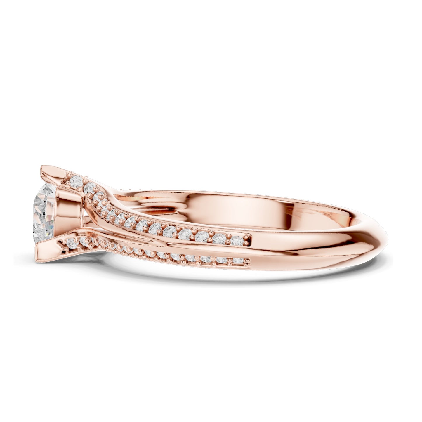 0.84 CT Heart Cut Lab Diamond Engagement Ring | VVS-VS EF Clarity | 18KT, 14KT, 10KT Gold & 925 Silver | Rose, Yellow, White Gold & Moissanite Options