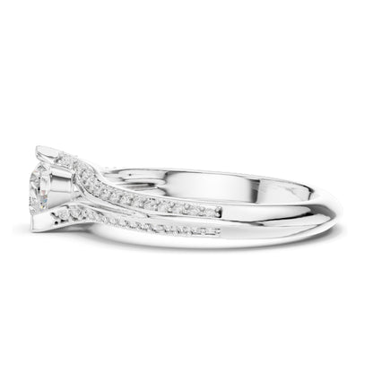 0.84 CT Heart Cut Lab Diamond Engagement Ring | VVS-VS EF Clarity | 18KT, 14KT, 10KT Gold & 925 Silver | Rose, Yellow, White Gold & Moissanite Options