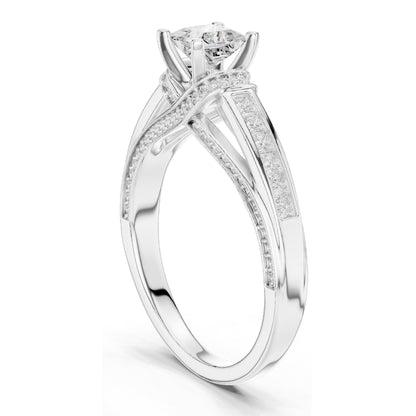 1.156 CT Princess Cut Lab Diamond Ring for Women | VVS-VS EF Clarity | 18KT, 14KT, 10KT Gold & 925 Silver | Rose, Yellow, White Gold & Moissanite Options